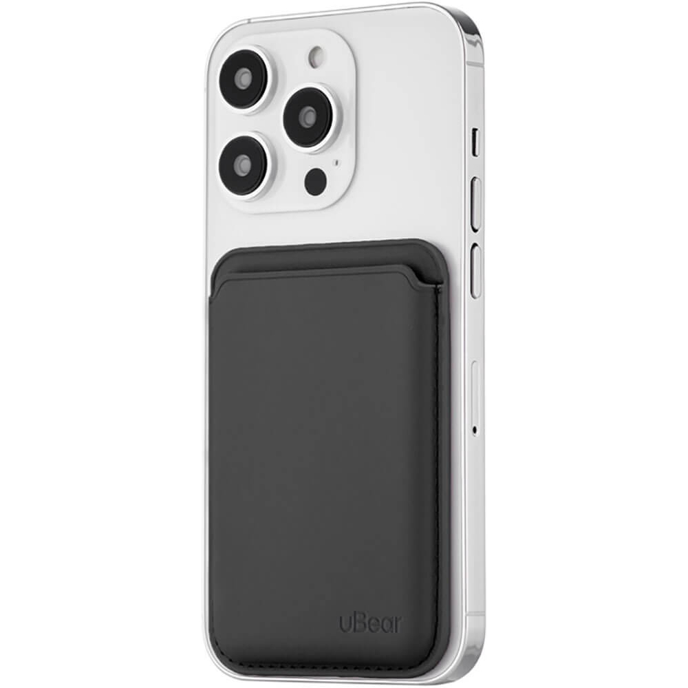 Чехол защитный uBear Shell Case , кардхолдер, эко-кожа, чёрный